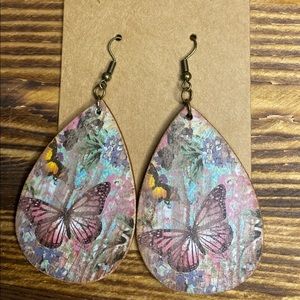 Handmade wood earrings